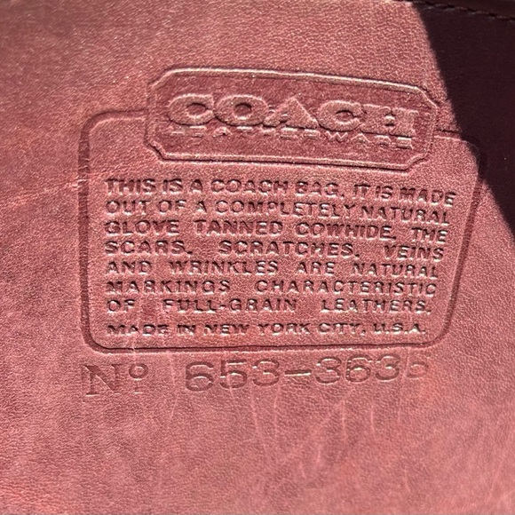 Vintage Coach Burgundy pocket purse - Picture 6 of 7